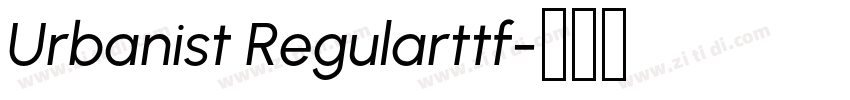Urbanist Regularttf字体转换